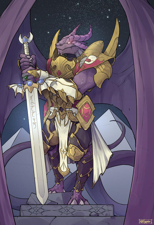Noxxal, Winged Dragonborn Paladin