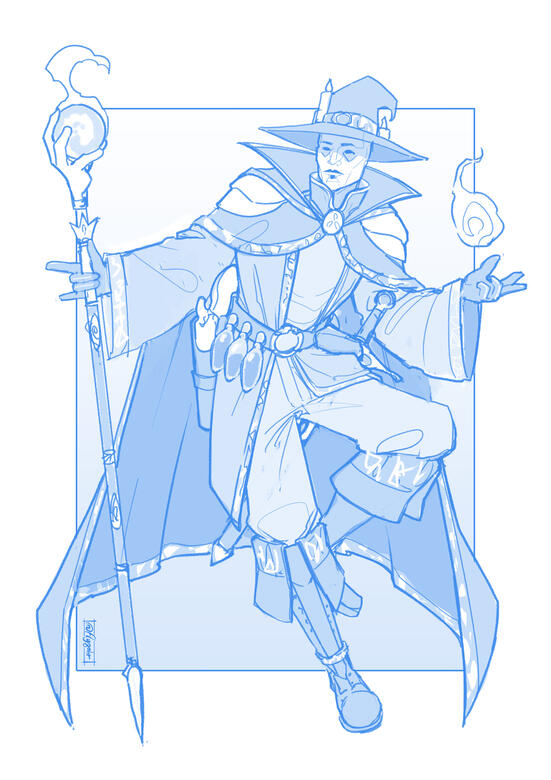 Arnimah, Royal Wizard sketch