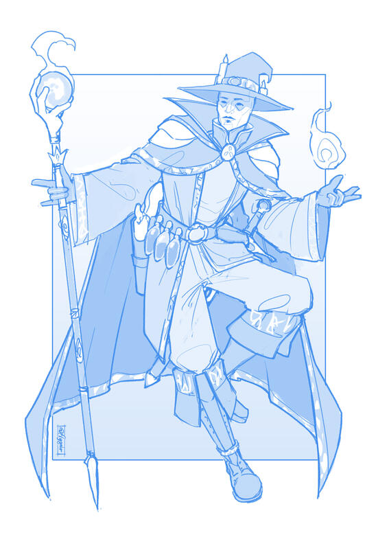 Arnimah, Royal Wizard sketch Arnimah, Royal Wizard sketch