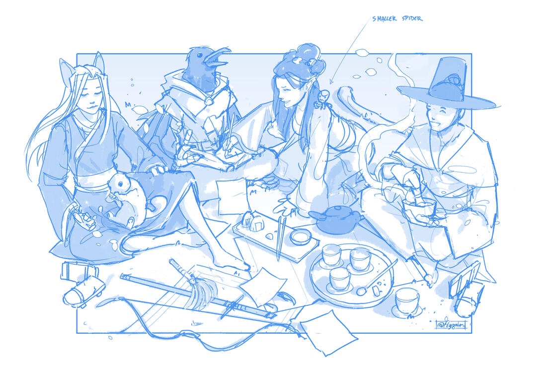 Serene Blossom group sketch