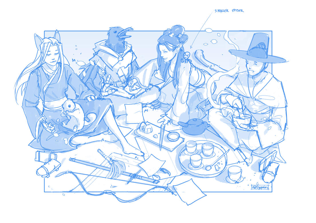 Serene Blossom group sketch Serene Blossom group sketch