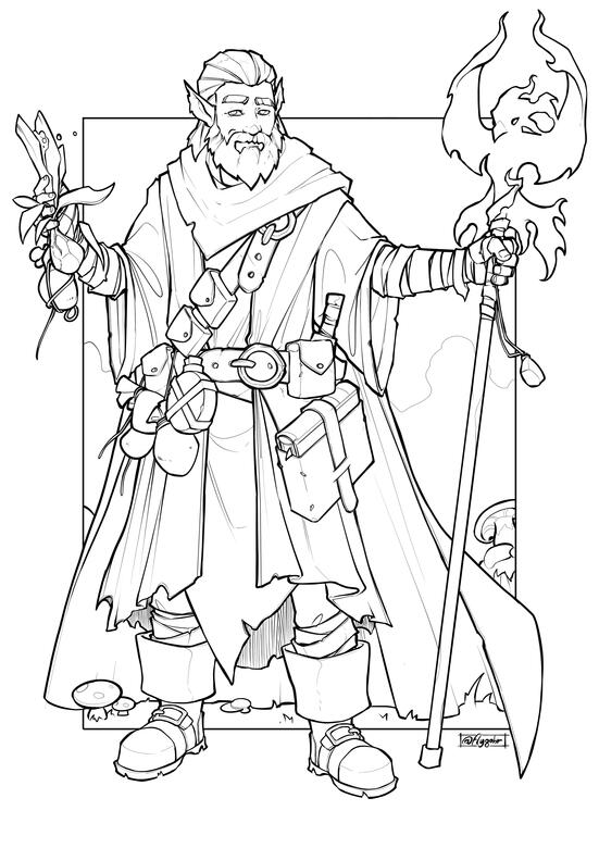 Wiggen, the Arch Druid lineart