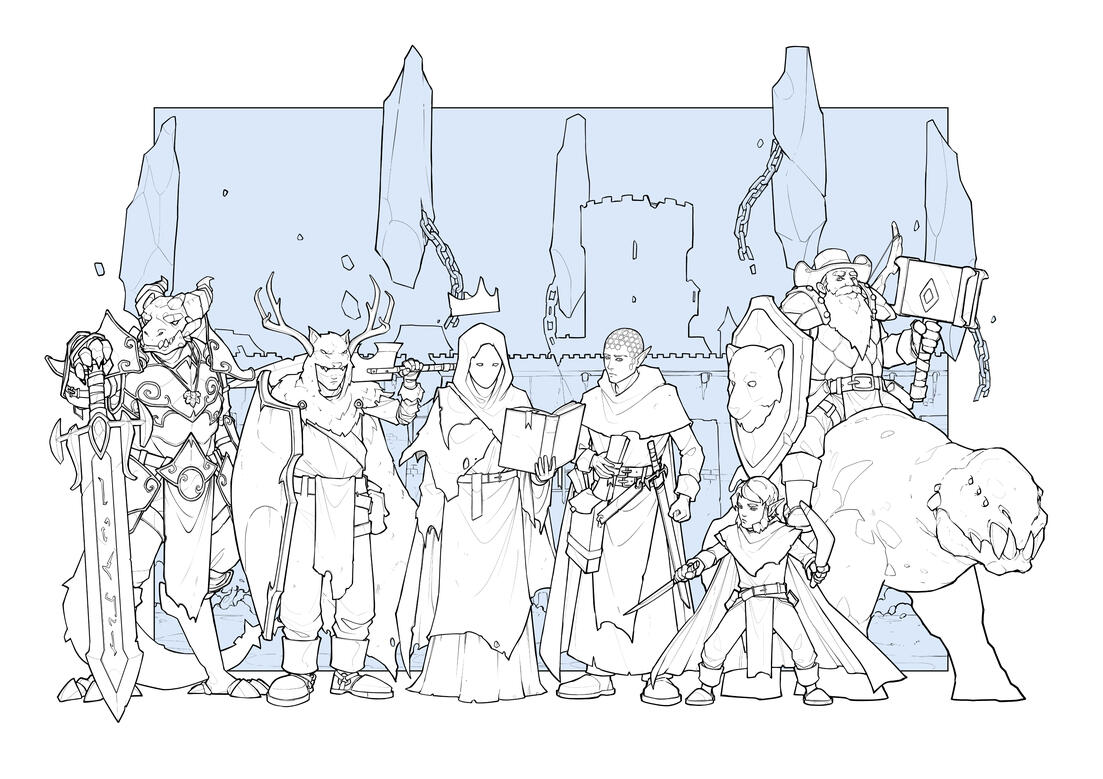 The Beekepers lineart