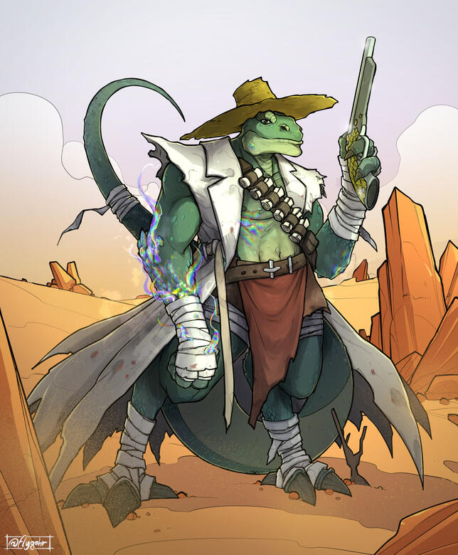Dr. Eli, Lizardfolk Gunslinger