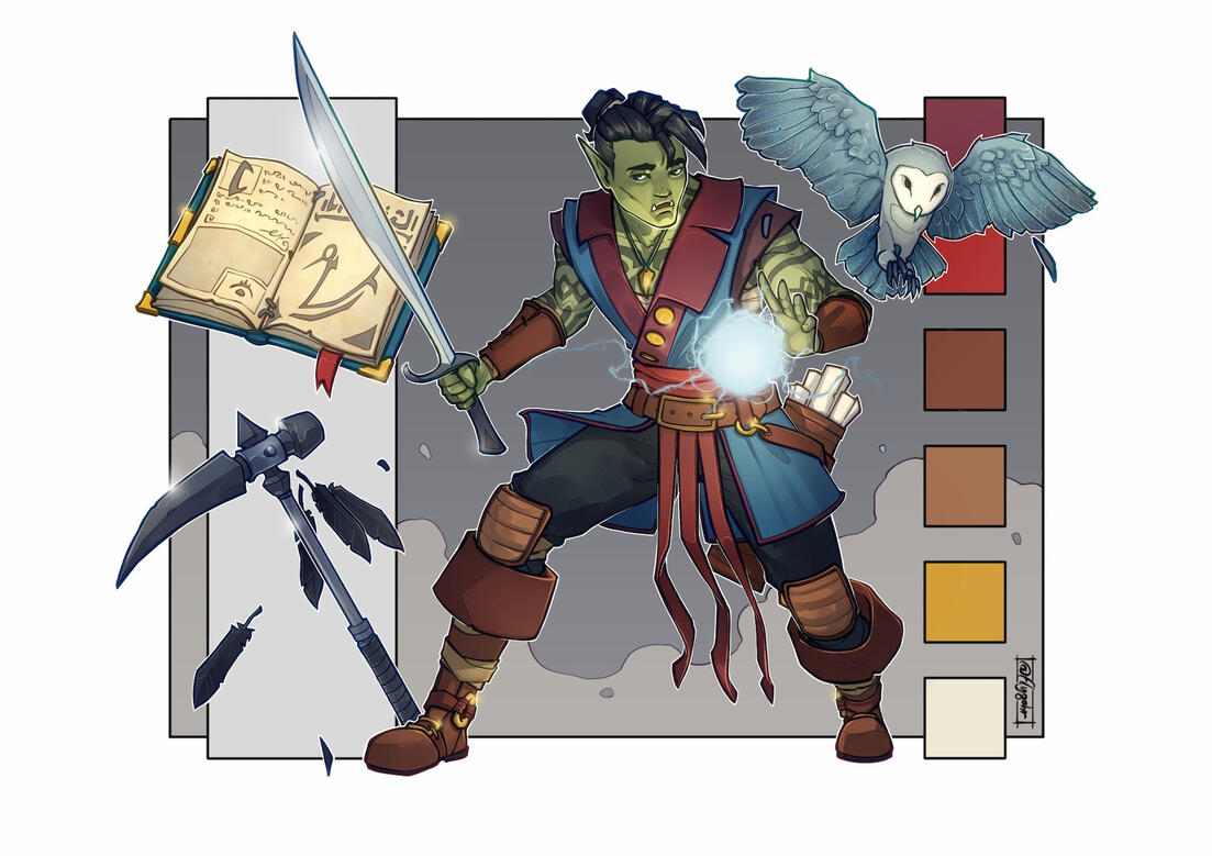 Khelben, Half-Orc Bladesinger Wizard Khelben, Half-Orc Bladesinger Wizard